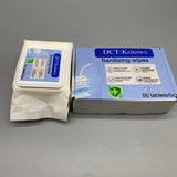 DCT:Koiows Sanitizing Wipes, 75% Alcohol, 99.9% Disinfection, Large Size, 50 Individually Wrapped Cotton Wipes, High Absorbency, Travel & Home Use