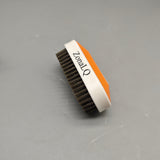 ZonaLO Scrubbing Brushes, Durable Polypropylene Cleaning Brush with White Bristles & Orange Handle, 12.5×6×4.5cm for Kitchen, Bathroom & More