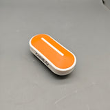 ZonaLO Scrubbing Brushes, Durable Polypropylene Cleaning Brush with White Bristles & Orange Handle, 12.5×6×4.5cm for Kitchen, Bathroom & More