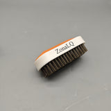 ZonaLO Scrubbing Brushes, Durable Polypropylene Cleaning Brush with White Bristles & Orange Handle, 12.5×6×4.5cm for Kitchen, Bathroom & More