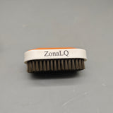 ZonaLO Scrubbing Brushes, Durable Polypropylene Cleaning Brush with White Bristles & Orange Handle, 12.5×6×4.5cm for Kitchen, Bathroom & More