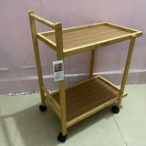 Suiswe Serving Trolley, 2-Tier Service Cart, 58x28x48cm, Easy Assembly with Screw-In Design, Durable and Eco-Friendly for Home and Kitchen