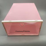 FantasyPalette Shoe Boxes for Storage Made of Plastic - 30×21×12.5cm, Pink, Flip-Top, Transparent, Foldable, Detachable, Double Buckle Design, Rounded Edges