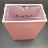FantasyPalette Shoe Boxes for Storage Made of Plastic - 30×21×12.5cm, Pink, Flip-Top, Transparent, Foldable, Detachable, Double Buckle Design, Rounded Edges