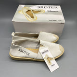 SROTER Shoes, Cotton Upper with Rubber Sole, US Size 5.5, Comfortable and Durable Footwear