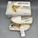 SROTER Shoes, Cotton Upper with Rubber Sole, US Size 5.5, Comfortable and Durable Footwear