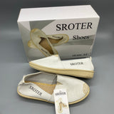 SROTER Shoes, Cotton Upper with Rubber Sole, US Size 5.5, Comfortable and Durable Footwear