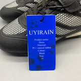 UYIRAIN Shoes – Black PU Leather Upper, Natural Rubber Sole, Durable and Comfortable, Size 35