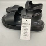 BABULV Shoes – PVC Black Shoes, Durable and Waterproof, Comfortable Fit, US Size 5.5