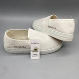 WEIMUTA Shoes – White Canvas Upper with PVC Sole, Size 6 US, Casual Everyday Footwear for Comfort and Style