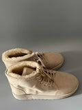 Fuermos Shoes – Brown Suede, Size 38, Lace-Up Design, Comfortable Lining, Durable Rubber Sole