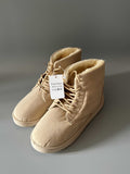 Fuermos Shoes – Brown Suede, Size 38, Lace-Up Design, Comfortable Lining, Durable Rubber Sole