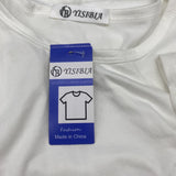 YSB YISIBIA Short-Sleeve Shirts - Cotton, White, Size M, Breathable and Comfortable