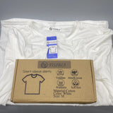 YSB YISIBIA Short-Sleeve Shirts - Cotton, White, Size M, Breathable and Comfortable