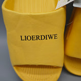 LIOERDIWE Slippers – Yellow, US Size 6, Quick-Dry, Anti-Slip & Durable Molded Design