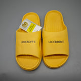 LIOERDIWE Slippers – Yellow, US Size 6, Quick-Dry, Anti-Slip & Durable Molded Design