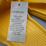 LIOERDIWE Slippers – Yellow, US Size 6, Quick-Dry, Anti-Slip & Durable Molded Design