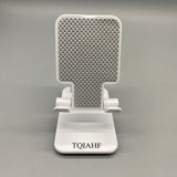 TQIAHF Smartphone Mounts, Foldable & Portable, Anti-Slip Design, Angle & Height Adjustable, Cable-Friendly, 12.5×6.6cm, White