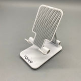 TQIAHF Smartphone Mounts, Foldable & Portable, Anti-Slip Design, Angle & Height Adjustable, Cable-Friendly, 12.5×6.6cm, White