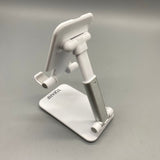 TQIAHF Smartphone Mounts, Foldable & Portable, Anti-Slip Design, Angle & Height Adjustable, Cable-Friendly, 12.5×6.6cm, White