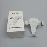 Jnewin Smartphone Mount - Automatic Locking Gravity Sensor Holder for 4-6.7 inch Phones, White,Grey