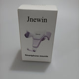 Jnewin Smartphone Mount - Automatic Locking Gravity Sensor Holder for 4-6.7 inch Phones, White,Grey
