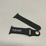 TQIAHF Smartwatch Band, Compatible with Apple Watch Series 1-9, Black, Soft and Durable, 19 x 2.03 x 0.18 cm