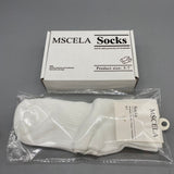 MSCELA Socks – Soft, Breathable, and Ankle Protection for Everyday Comfort 100% Cotton, White, Fits US Sizes 5-7 – Designed for Superior Comfort and Durability