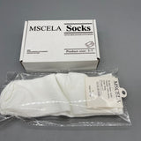 MSCELA Socks – Soft, Breathable, and Ankle Protection for Everyday Comfort 100% Cotton, White, Fits US Sizes 5-7 – Designed for Superior Comfort and Durability