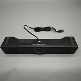 NewChainZora Soundbar Speakers – 4-Unit Audio System, 3.5mm & USB Power, Independent Knob Control, Desktop-Friendly Design, 383×70×66mm, 520g