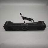 NewChainZora Soundbar Speakers – 4-Unit Audio System, 3.5mm & USB Power, Independent Knob Control, Desktop-Friendly Design, 383×70×66mm, 520g