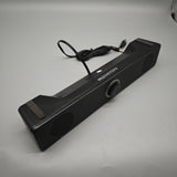 NewChainZora Soundbar Speakers – 4-Unit Audio System, 3.5mm & USB Power, Independent Knob Control, Desktop-Friendly Design, 383×70×66mm, 520g
