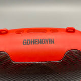 GDHENGYIN Soundbar Speaker – Red ABS Material, 15x6cm, 90Hz-20KHz Frequency Response, DC 5V Charging for Home & Office