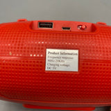GDHENGYIN Soundbar Speaker – Red ABS Material, 15x6cm, 90Hz-20KHz Frequency Response, DC 5V Charging for Home & Office