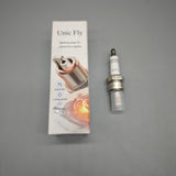 Unic Fly Spark Plugs for Automotive Engines – Dual Iridium Electrodes, Durable Metal Alloy, 5.3x1.9x1.4 cm – Compatible with Gasoline Engines (Generators, Water Pumps, Tillers, and More)