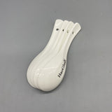 HaoGludi Spoons - Set of 4, White, 14x4cm, Durable and Stylish for Everyday Use