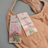LOITHGU Sports Bra - Fashionable U-Neck Design, Breathable Cotton Fabric, Pink, Size M