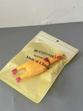 BUTTIFFAIRY Squeeze Toy, 16x7cm Screaming Chicken, Cute Yellow Plastic Stress Relief Toy for Kids & Adults