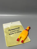 Ariepoue Squeeze Toy – 16cm Screaming Rubber Chicken, Stress Relief & Interactive Pet Toy, Soft Vinyl, 25g, Yellow