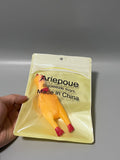 Ariepoue Squeeze Toy – 16cm Screaming Rubber Chicken, Stress Relief & Interactive Pet Toy, Soft Vinyl, 25g, Yellow