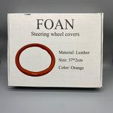 FOAN Steering wheel covers, Orange, 37×2 cm, Comfortable Grip and Durable Protection