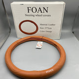 FOAN Steering wheel covers, Orange, 37×2 cm, Comfortable Grip and Durable Protection