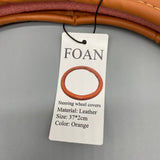 FOAN Steering wheel covers, Orange, 37×2 cm, Comfortable Grip and Durable Protection