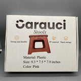Carauci Stools, 9.3×7.5×7.9 Inches, Durable & Lightweight, Pink Color