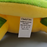 ChattyCubs Stuffed Toy Animals, 10×19×24cm Plush Turtle with PP Cotton Filling, Yellow & Green Soft Toy for Kids, Cute & Cuddly Gift for Toddlers
