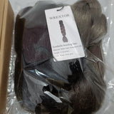 WREXTOR Synthetic braiding hair-23.6 inch length, black and dark gray mix