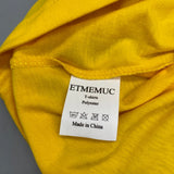 ETMEMUC T-Shirt for Men, Yellow, Size M, Comfortable & Breathable Casual Tee