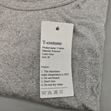 T-costume T-Shirt for Men, Size M, Gray, Polyester Fabric, Lightweight & Breathable Casual Tee for Daily Wear