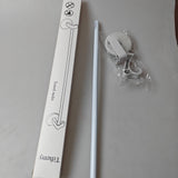 Tiftemy Wall-Mounted Towel Rack - Moisture-Resistant Drip Design, No-Drill Installation, White, Gentle Rounded Edges