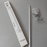 Tiftemy Wall-Mounted Towel Rack - Moisture-Resistant Drip Design, No-Drill Installation, White, Gentle Rounded Edges